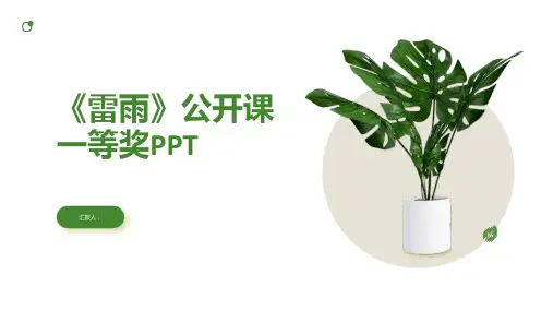 《雷雨》公开课一等奖PPT