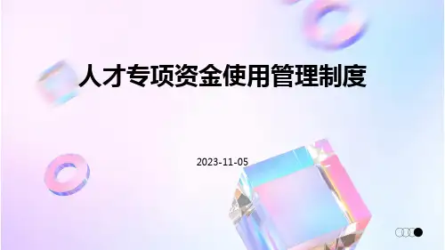 人才专项资金使用管理制度