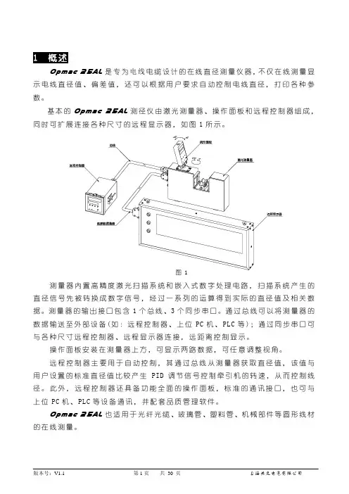 25AL是专为电线电缆设计的在线直径测量仪器