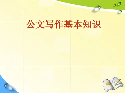 公文写作基本知识精选全文