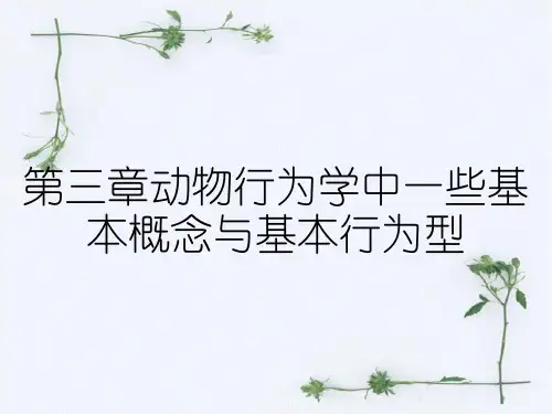 第三章动物行为学中一些基本概念与基本行为型