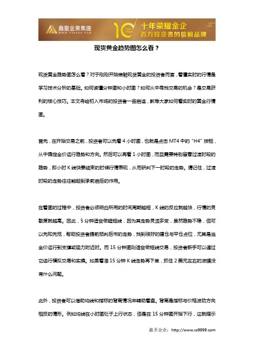 现货黄金趋势图怎么看？