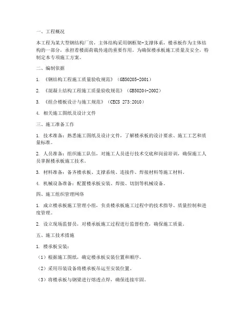楼承板支撑专项施工方案