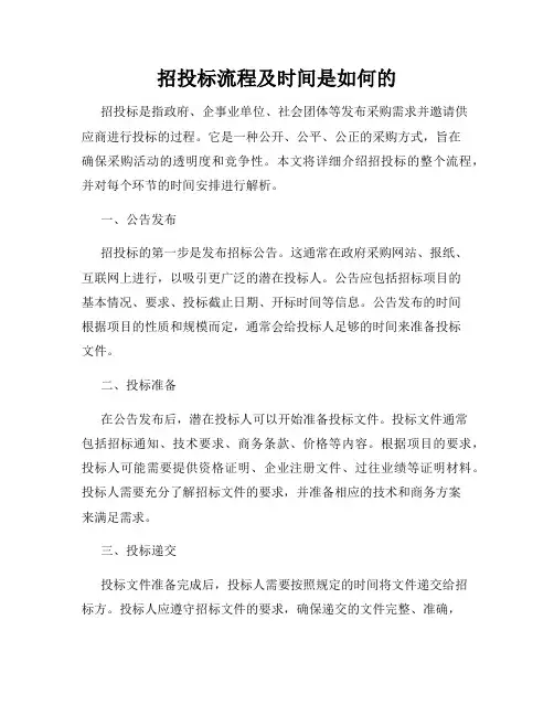 招投标流程及时间是如何的