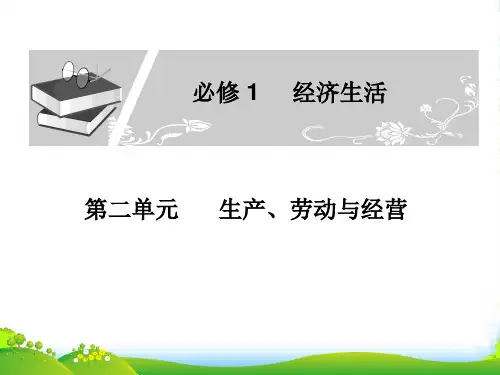 高中政治一轮复习 第二单元第6课时 股票、债券和保险