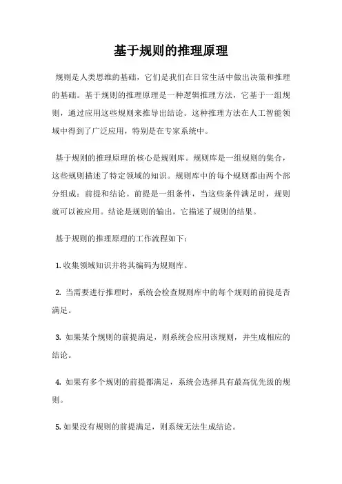 基于规则的推理原理