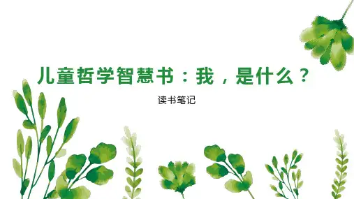 儿童哲学智慧书：我,是什么？