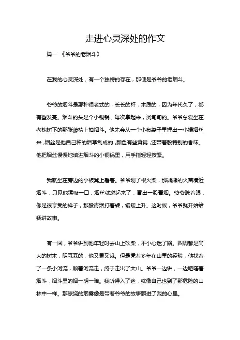 走进心灵深处的作文