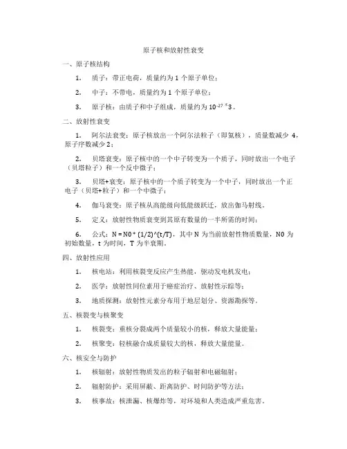 原子核和放射性衰变
