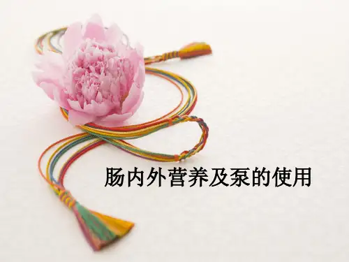 肠内外营养及泵的使用ppt课件