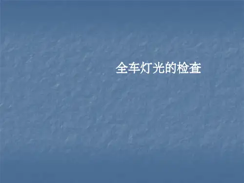 教学灯光的检查ppt课件