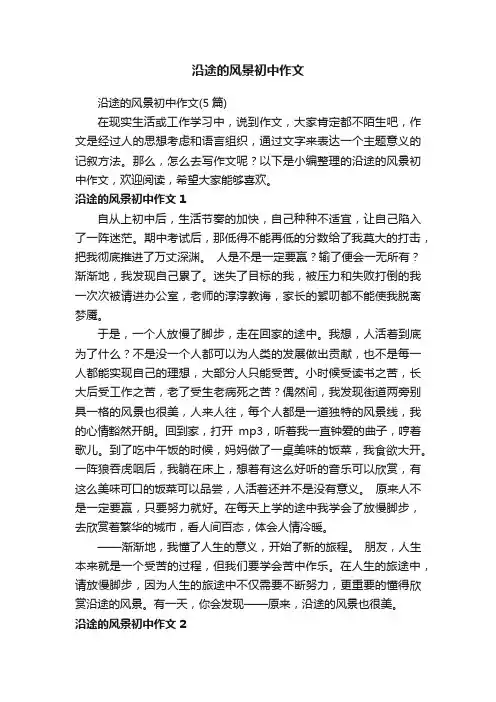 沿途的风景初中作文