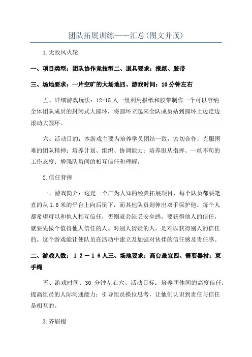 团队拓展训练——汇总(图文并茂)