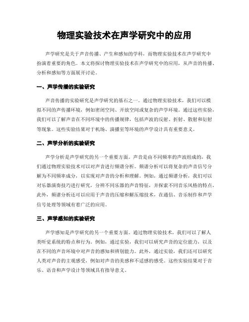 物理实验技术在声学研究中的应用