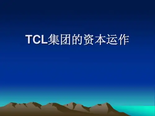 TCL集团的资本运作