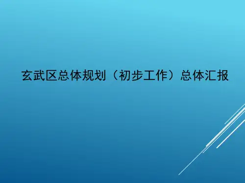 玄武区总体规划(初步工作)总体汇报
