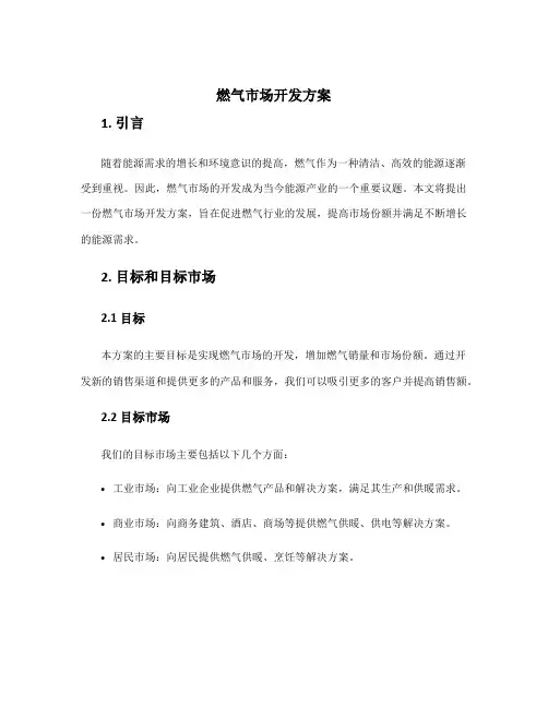 燃气市场开发方案