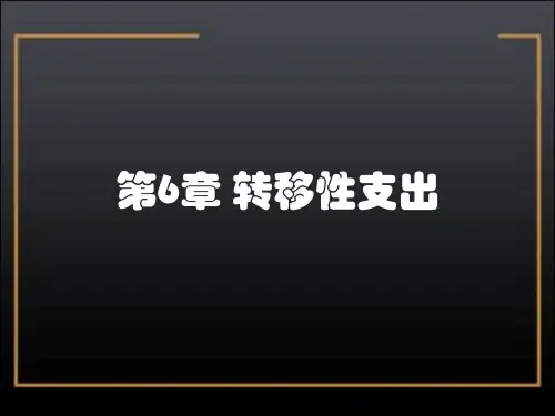 第6章转移性支出