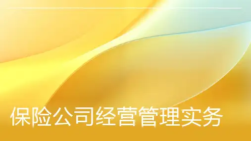 保险公司经营管理