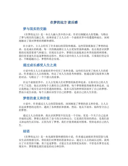 《在梦的远方》读后感