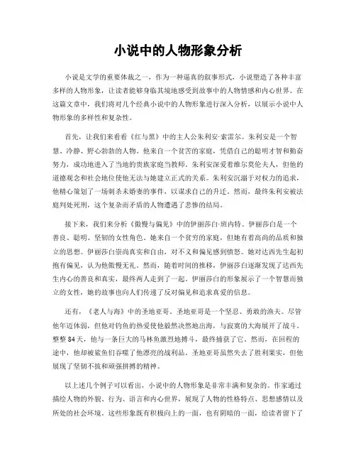 小说中的人物形象分析