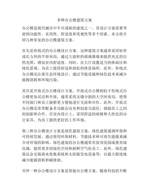 多种办公楼建筑方案