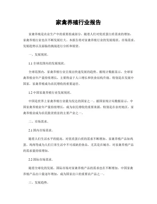 家禽养殖行业报告