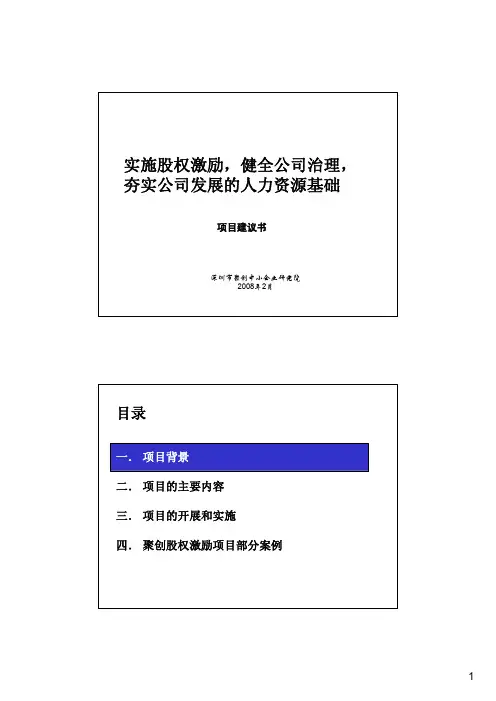 股权激励项目建议书