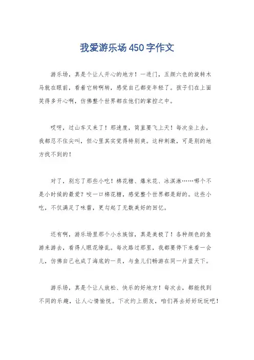我爱游乐场450字作文