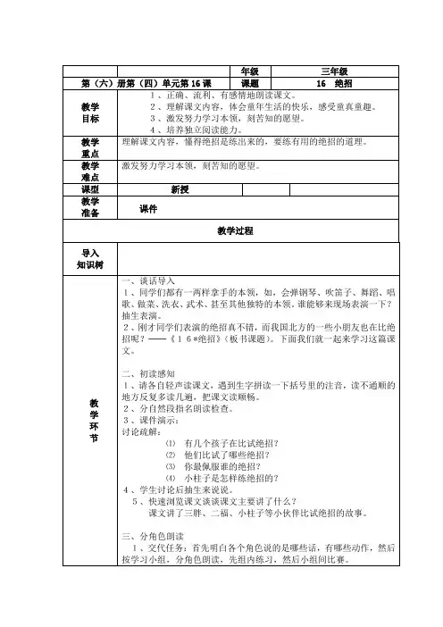 16 绝招