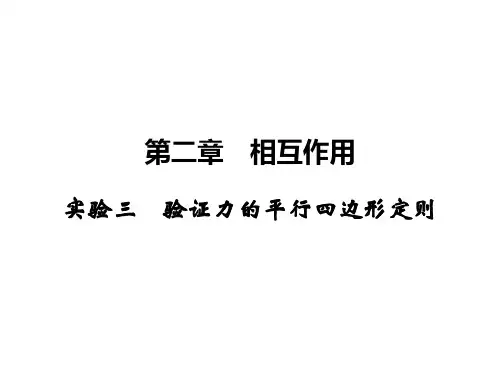 2022年高考物理总复习实验3 验证力的平行四边形定则