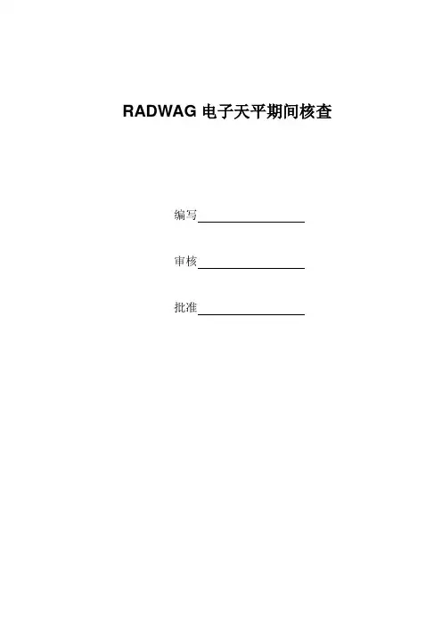 天平期间核查数据和结果记录