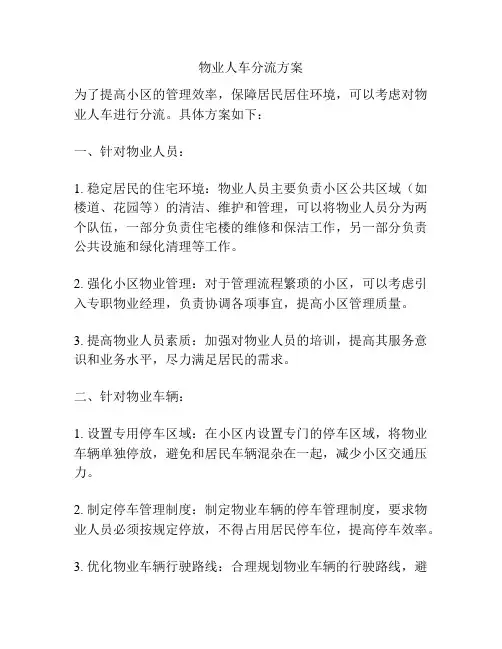 物业人车分流方案