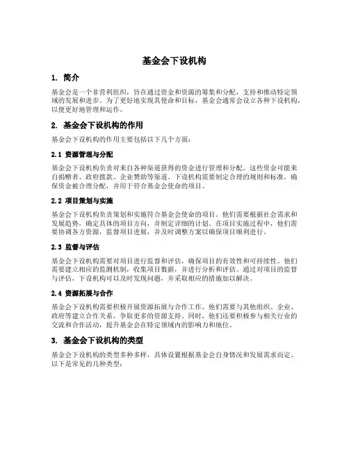 基金会下设机构
