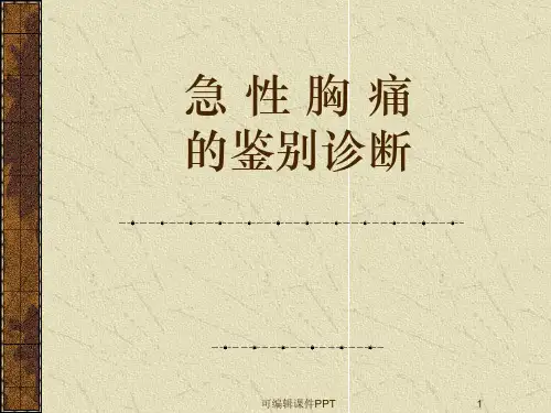 急性胸痛ppt课件
