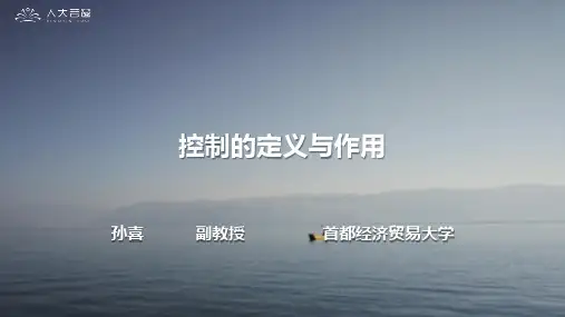 管理学原理课件8 控制