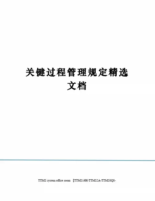 关键过程管理规定精选文档