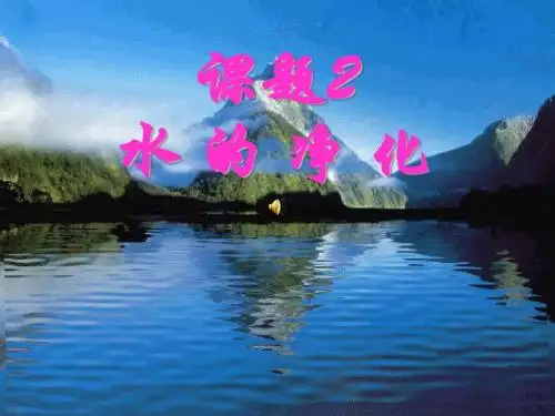 化学九年级上人教新课标4.2水的净化课件