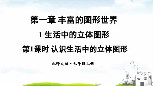 1.1.1认识生活中的立体图形课件-北师大版七年级上册数学