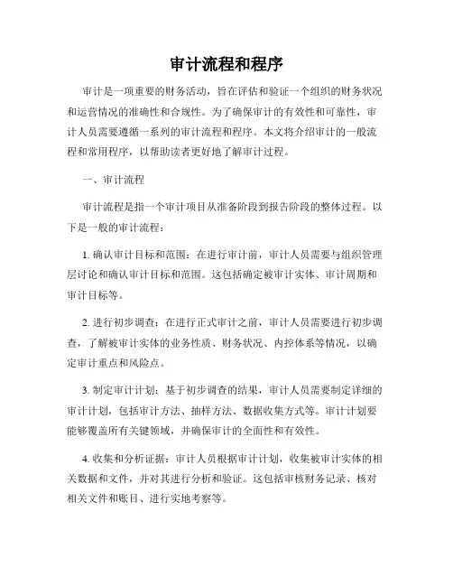 审计流程和程序