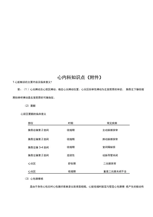 心内科知识点