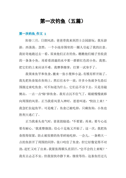 第一次钓鱼(五篇)