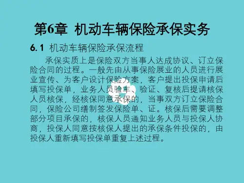 机动车辆保险承保实务-机动车辆保险承保流程