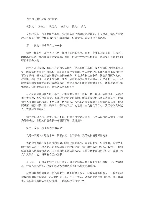 我是一棵小草作文400字