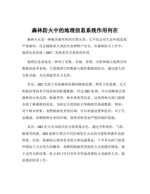 森林防火中的地理信息系统作用何在