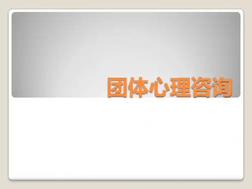 团体心理咨询