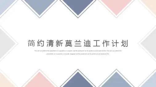 简约清新莫兰迪工作计划ppt模板