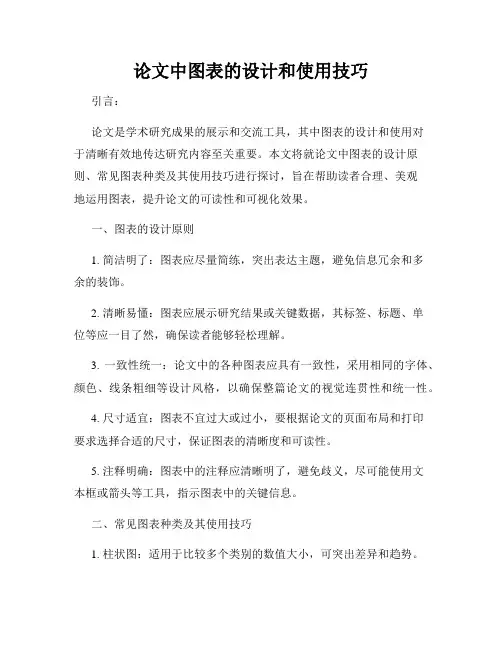 论文中图表的设计和使用技巧