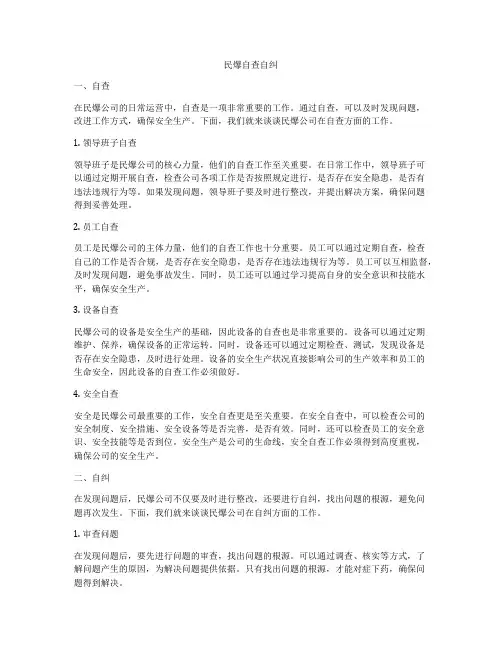 民爆自查自纠