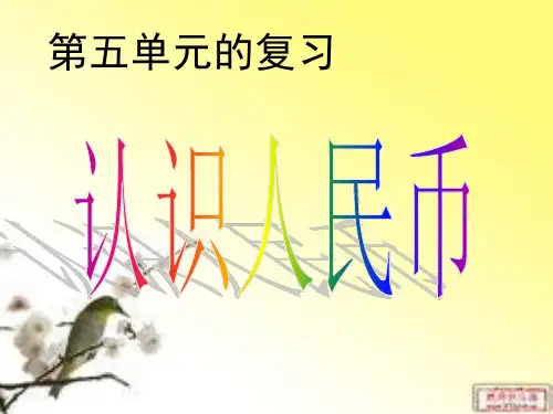 认识人民币总复习(课堂PPT)